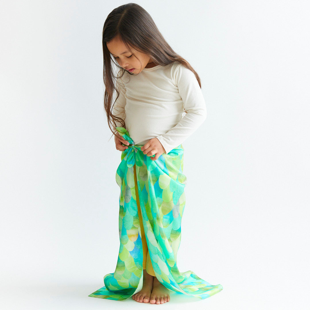 Green Dinosaur Scales Playsilk
