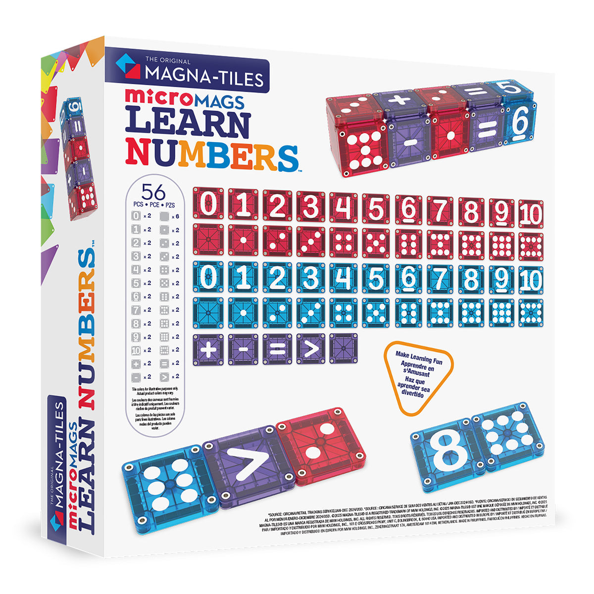 microMAGS LEARN Numbers™ - 56 Piece Set