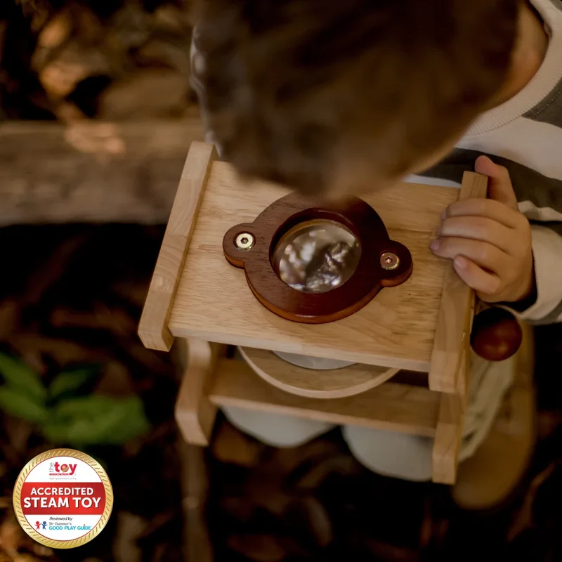 Qtoys Natural Wooden Microscope