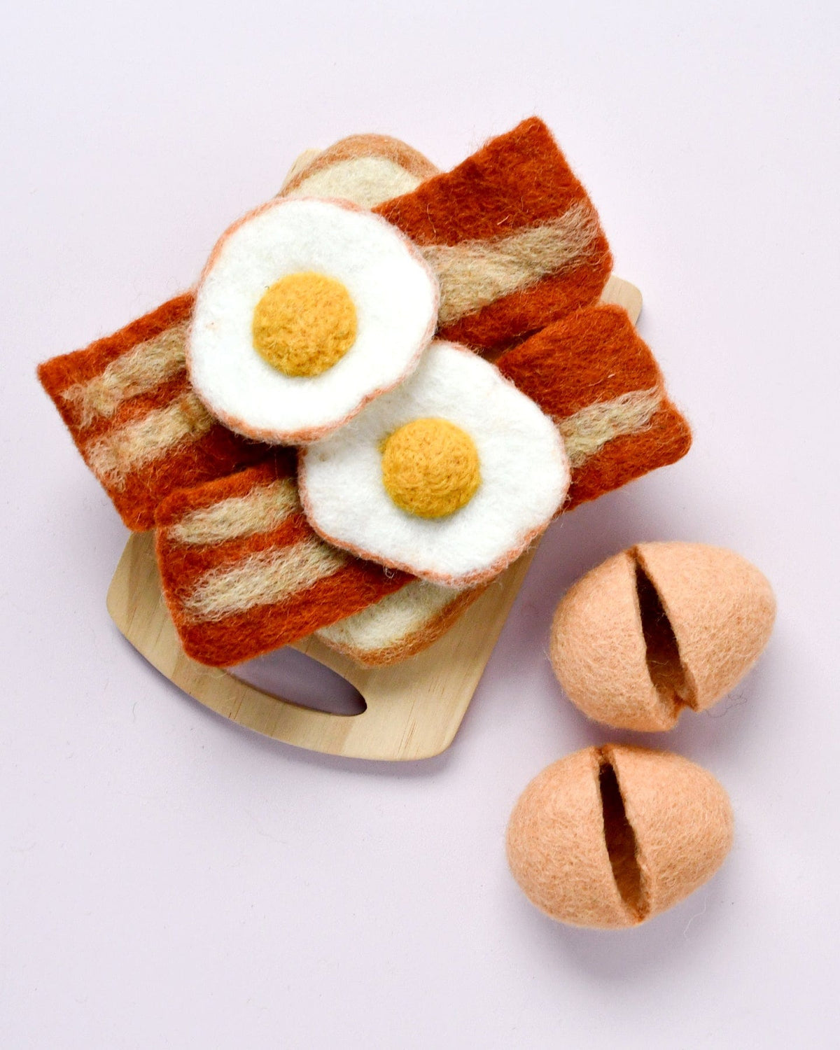 Tara Treasures Felt Bacon and Eggs