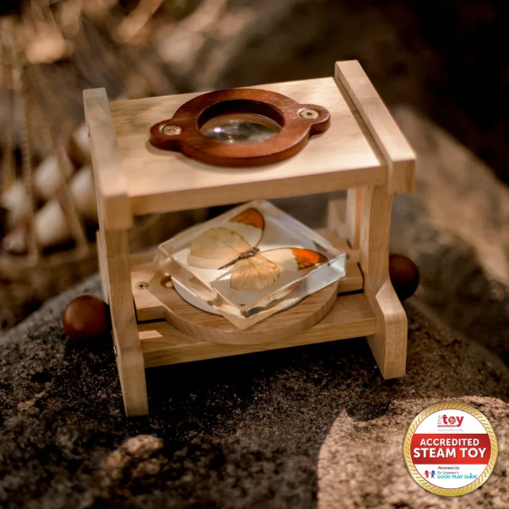 Qtoys Natural Wooden Microscope