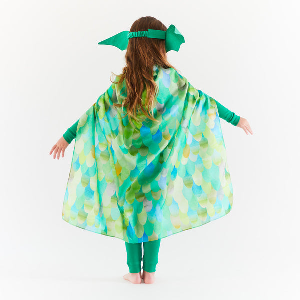 Green Dinosaur Scales Playsilk