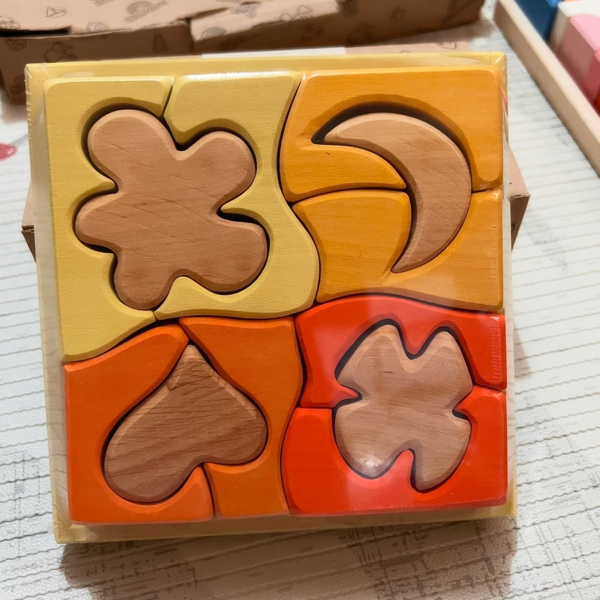 Grimm’s Stacking Puzzles - Yellow Shapes