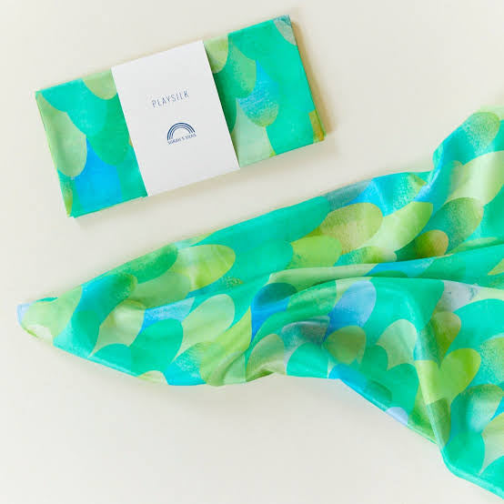 Green Dinosaur Scales Playsilk