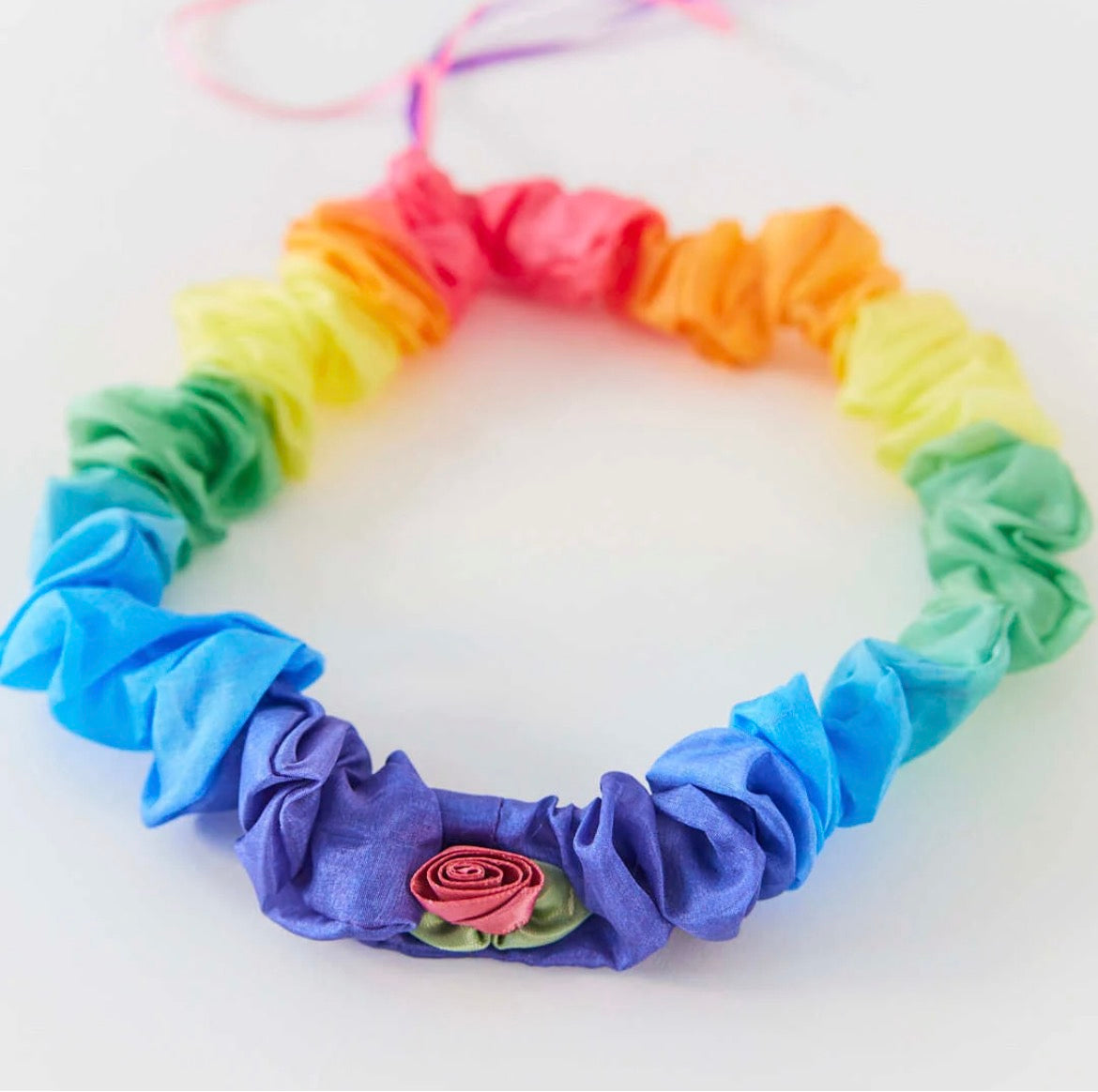 Rainbow Rosette Garland