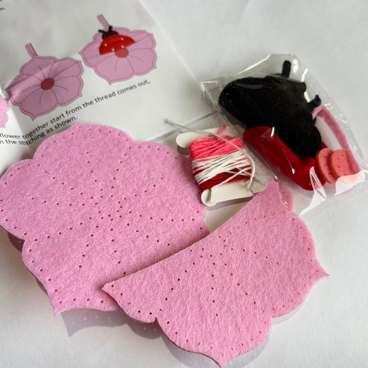 Papoose DIY Felt Craft Ladybird with Leaf