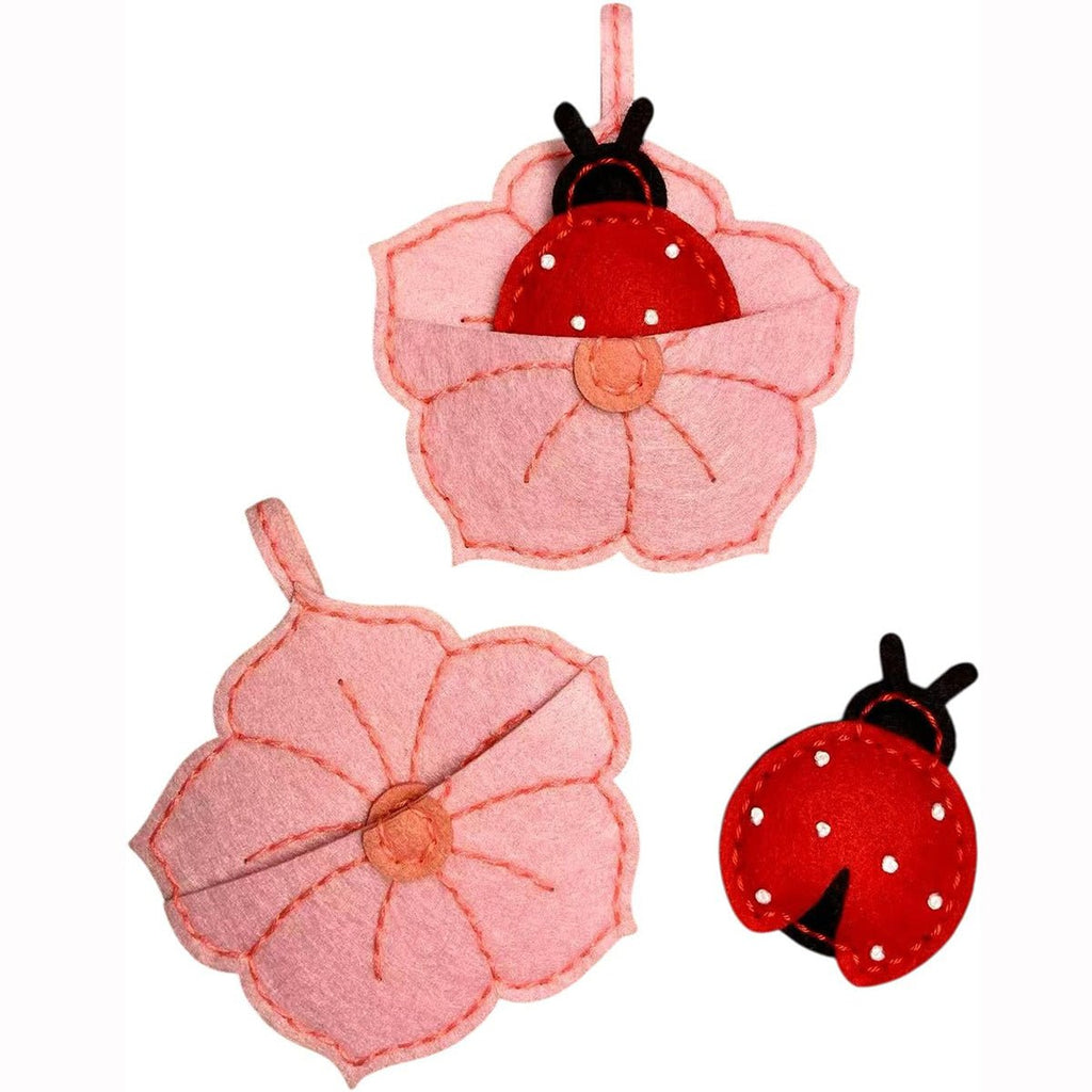Papoose DIY Felt Craft Ladybird with Leaf