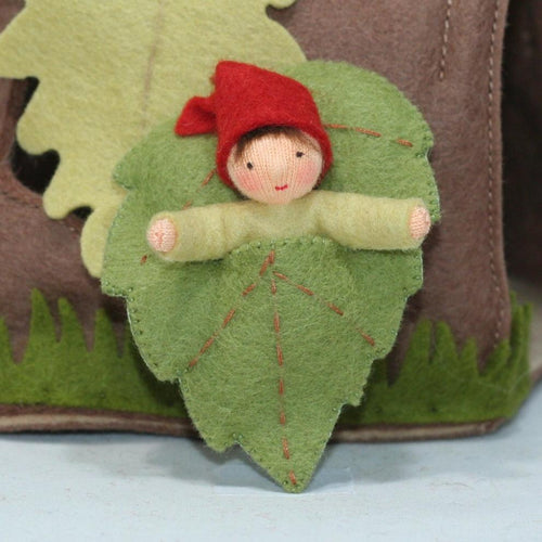 Ambrosius Forest Gnome Family - Baby with Leaf Stack