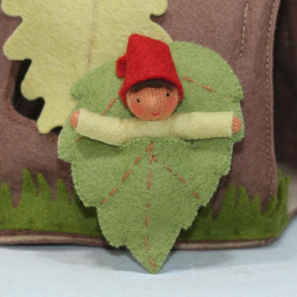 Ambrosius Forest Gnome Family - Baby with Leaf Stack