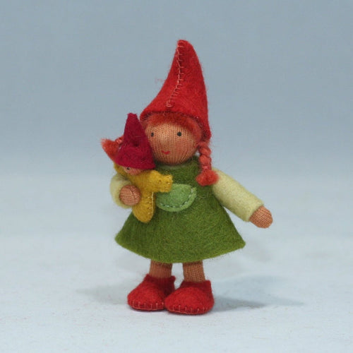 Ambrosius Forest Gnome Family - Big Sister with Doll