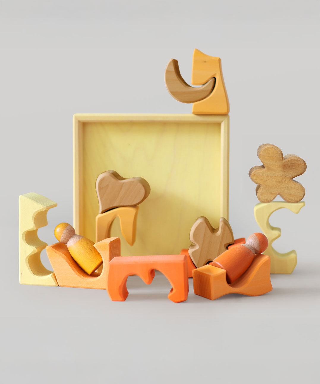 Grimm’s Stacking Puzzles - Yellow Shapes