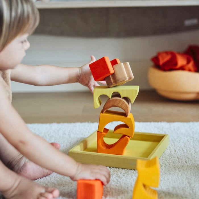 Grimm’s Stacking Puzzles - Yellow Shapes