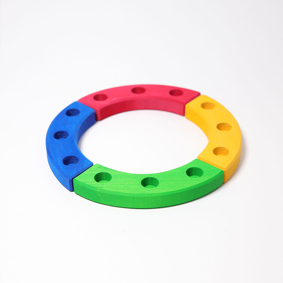 Grimm's 12-Hole Coloured Wooden Ring